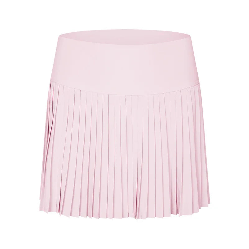 Women's High-Waist Tennis Skirt with Pockets & Quick-Dry