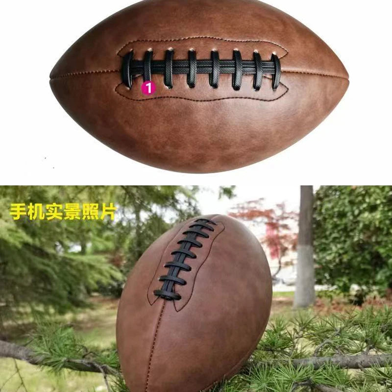 Official Size 9 Retro Rugby Ball for Training & Team Sports
