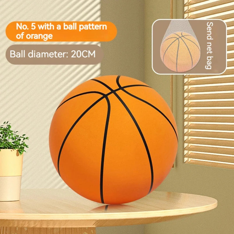 Silent Bouncing Basketball – Soft Foam, Indoor Sports Toy