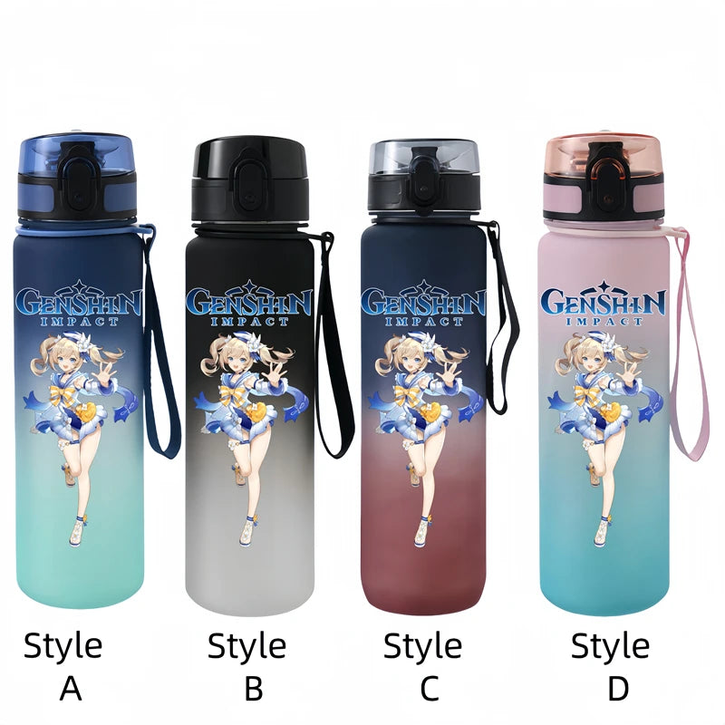 650ML Genshin Impact Sports Water Bottle – Portable & Anti-drip