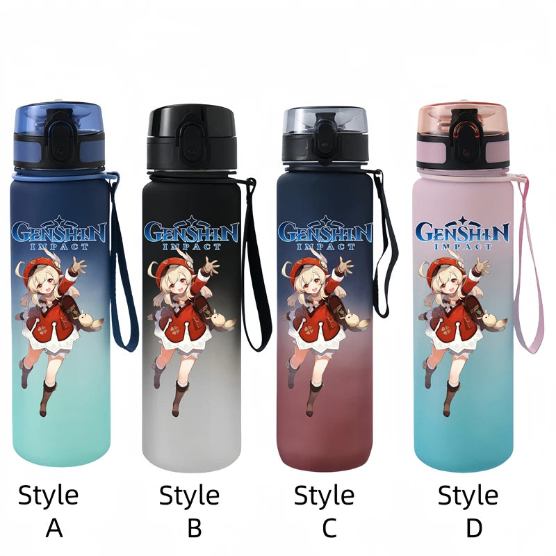 650ML Genshin Impact Sports Water Bottle – Portable & Anti-drip