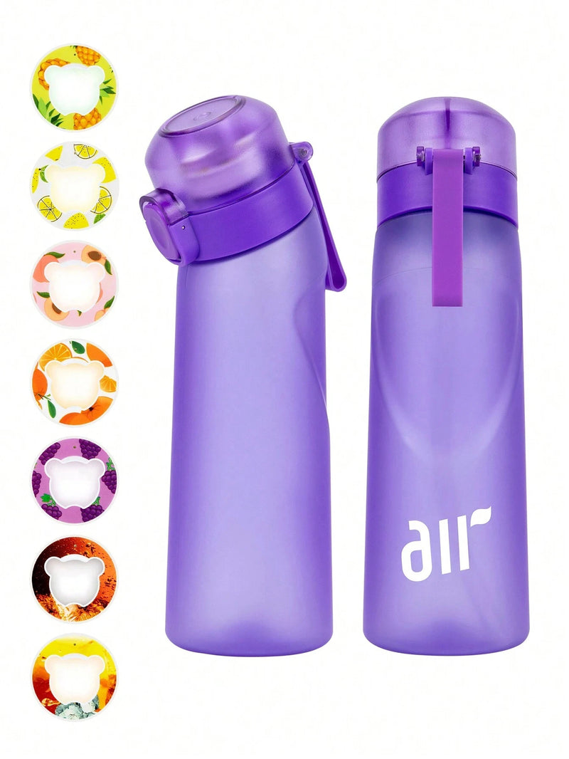 1pc Air Water Bottle with Straw & Flavor Pods – Leak Proof