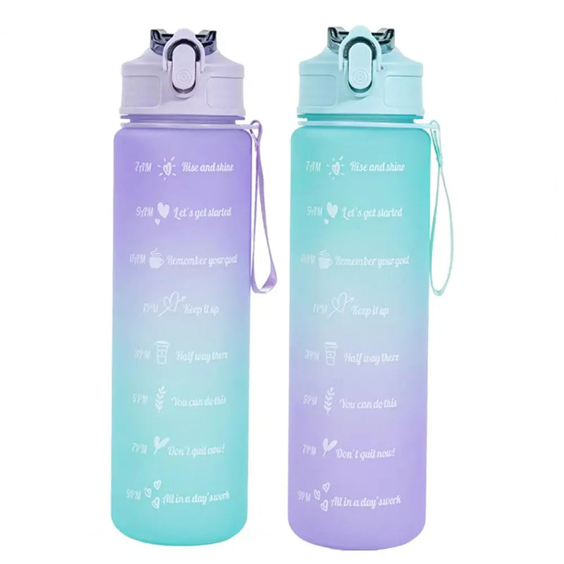 750ML Gradient Drinking Bottle - Leak-Proof, Travel Straw Jug