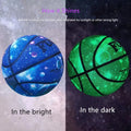Glow-in-the-Dark Basketball – PU Soft Leather, Anti-Skid, Sizes 5-7
