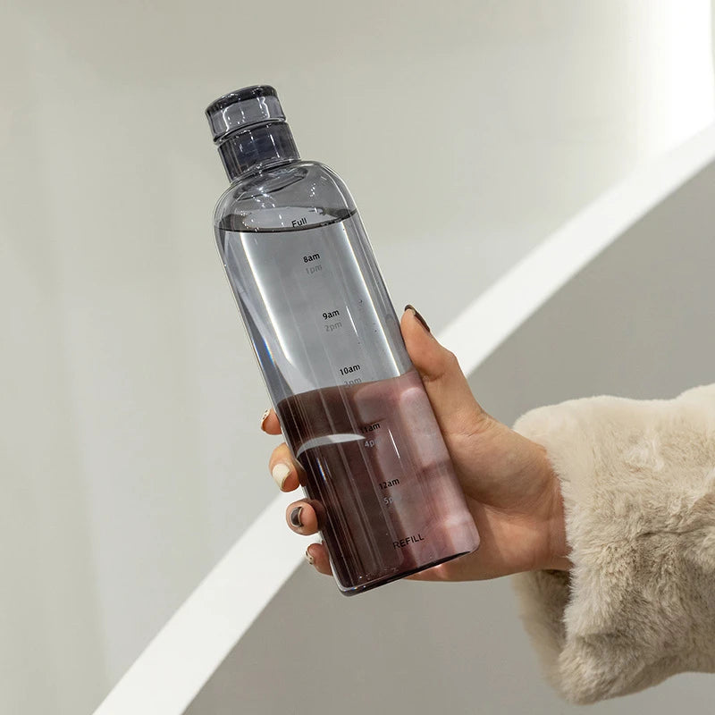 Newest Sports Water Bottle with Time Scale - Portable & Durable