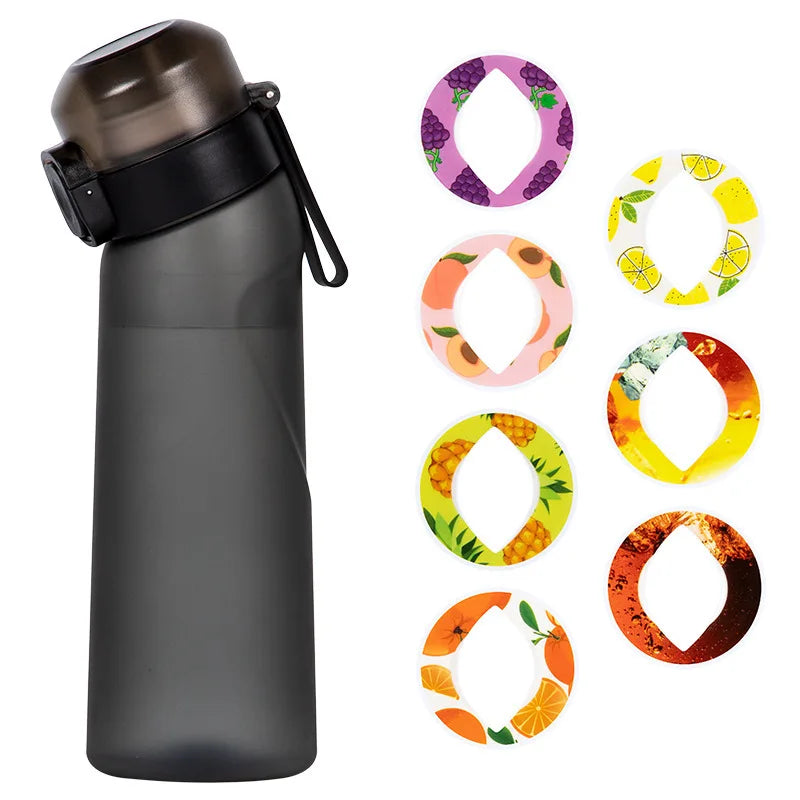 650ml Flavored Sports Water Bottle with 7 Fruit Pods – Outdoor & Fitness