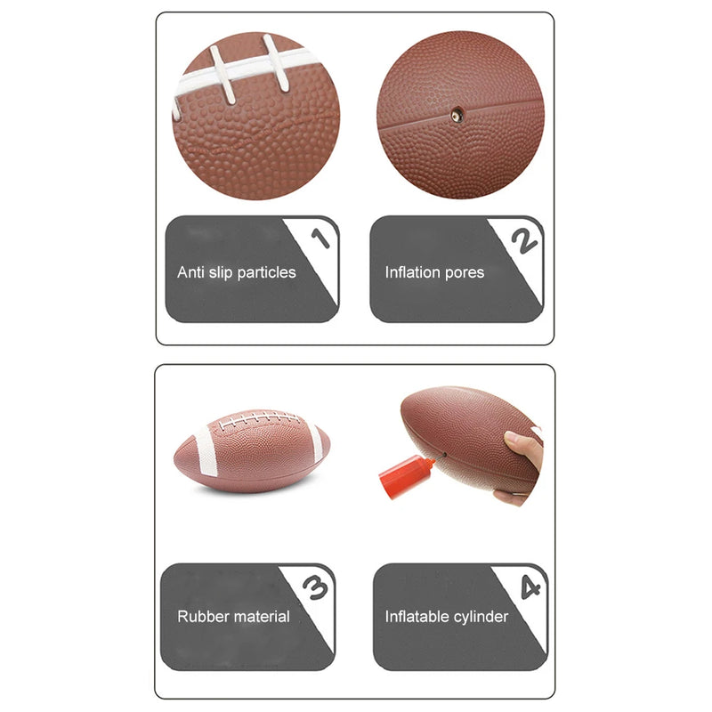 Youth Inflatable Rugby Ball – Anti-Slip Sports Toy for Kids