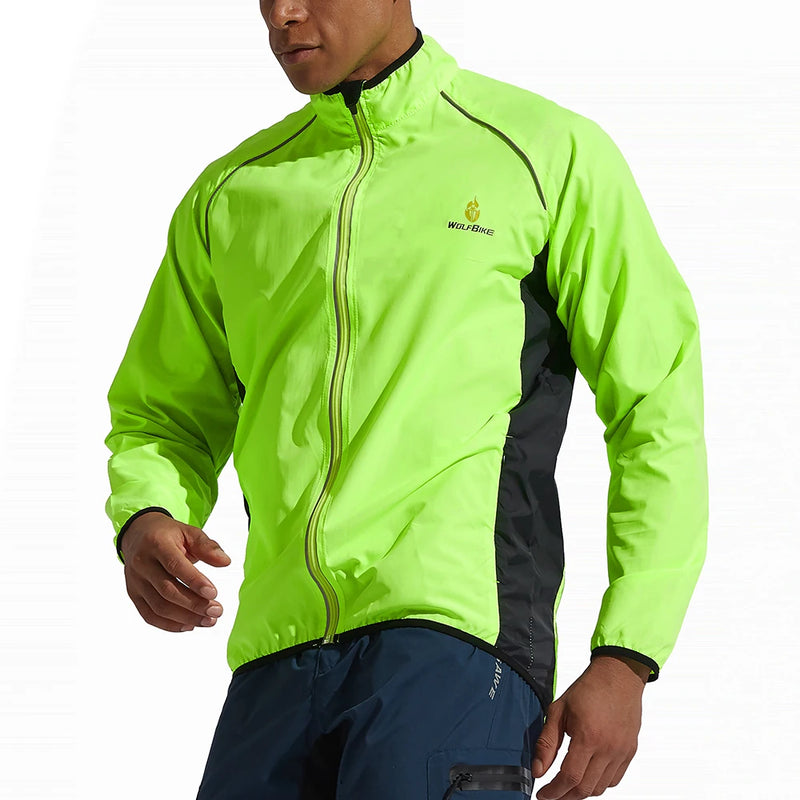 WOSAWE Men's Waterproof Windproof Reflective Cycling Jacket