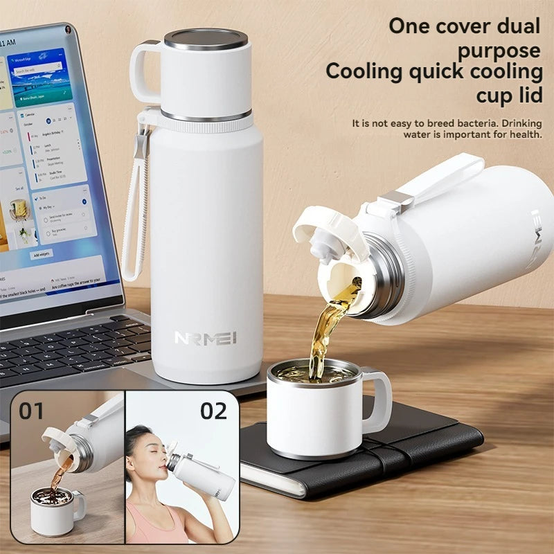 1.5L Stainless Steel Thermos Bottle - Hot & Cold Drink Flask