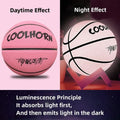 Glow-in-the-Dark Basketball – PU Soft Leather, Anti-Skid, Sizes 5-7