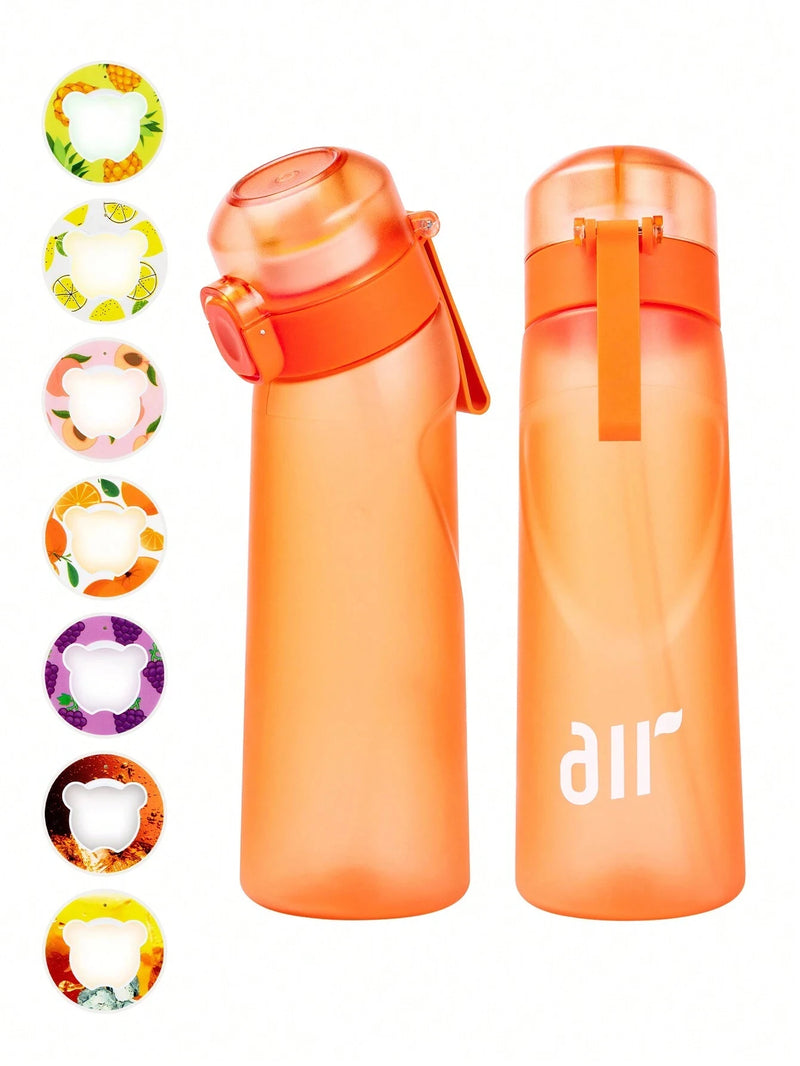 1pc Air Water Bottle with Straw & Flavor Pods – Leak Proof