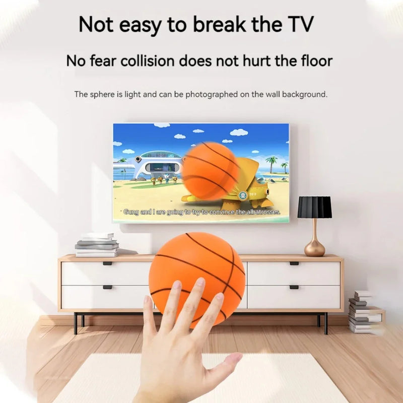 Silent Bouncing Basketball – Soft Foam, Indoor Sports Toy
