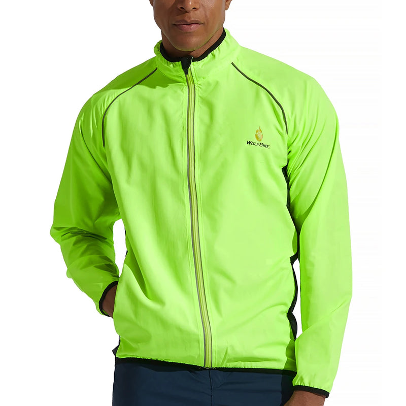 WOSAWE Men's Waterproof Windproof Reflective Cycling Jacket