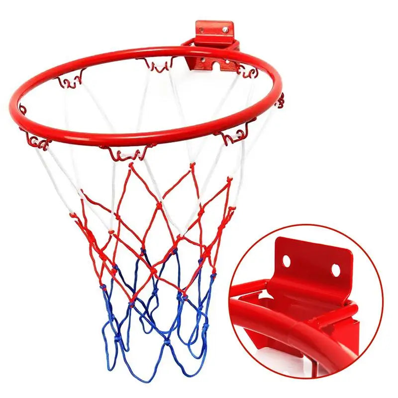 32cm Steel Basketball Hoop Rim with Net for Indoor & Outdoor