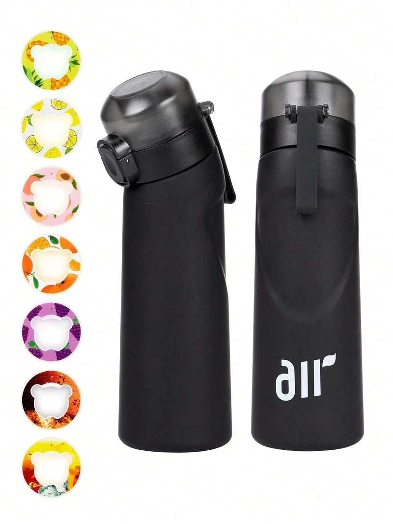 1pc Air Water Bottle with Straw & Flavor Pods – Leak Proof