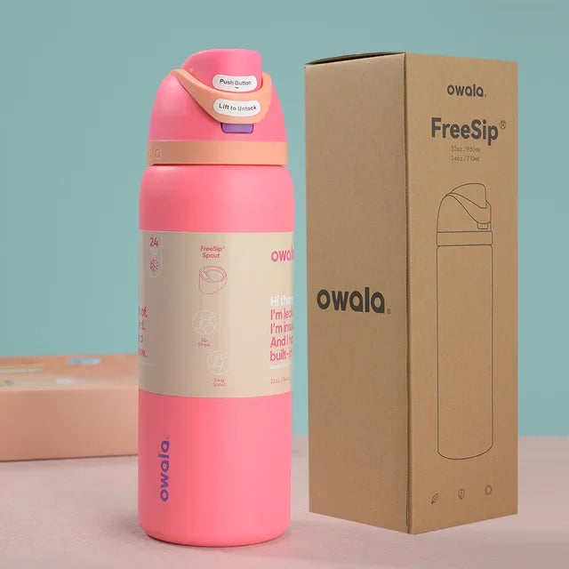 2024 Owala Insulated Stainless Steel Water Bottle with Straw