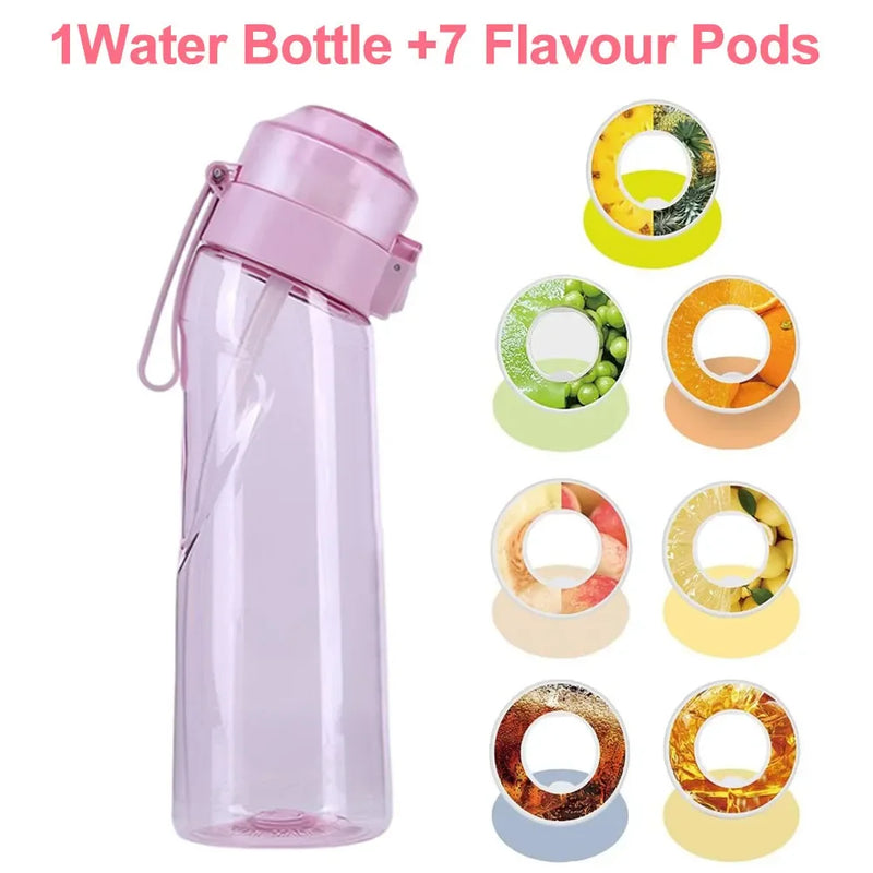 650ML Flavored Sports Water Bottle with 7 Fruit Fragrance Pods