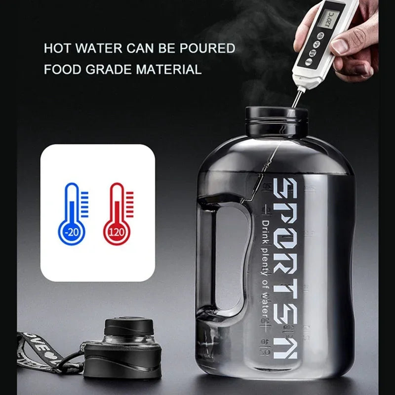 2L Large Sports Water Bottle – BPA-Free for Gym & Travel