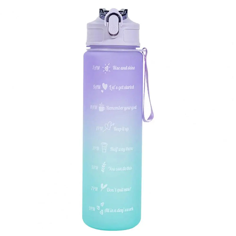 750ML Gradient Drinking Bottle - Leak-Proof, Travel Straw Jug