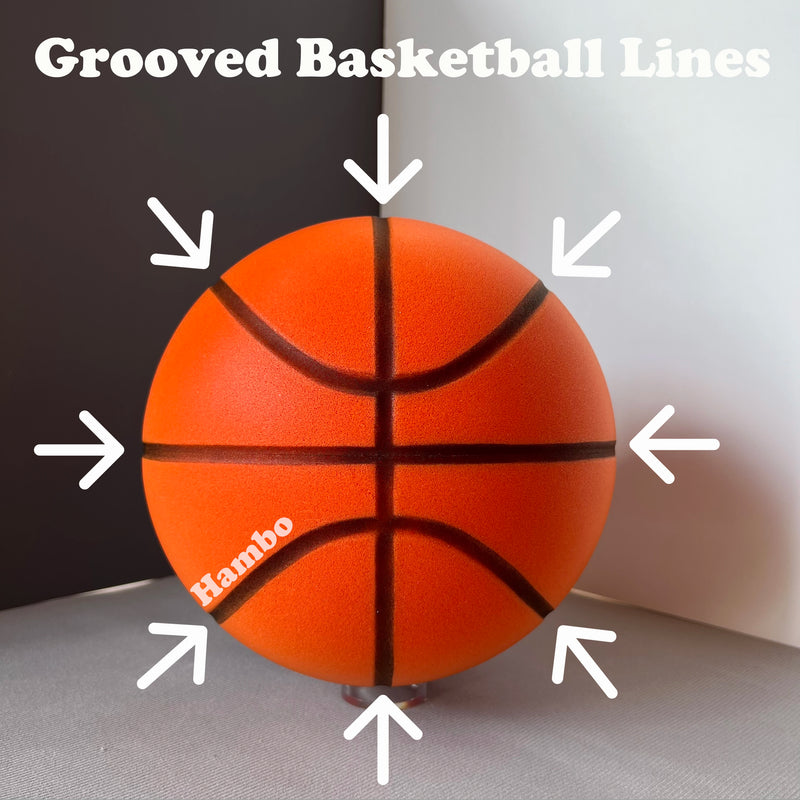 Grooved Silent Basketball Size 7 – Airless Foam for Quiet Play