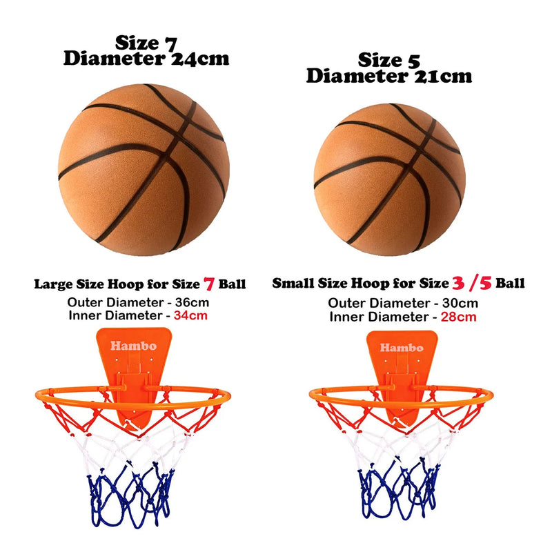 Silent Basketball Size 7 – Airless Foam for Quiet Dribbling